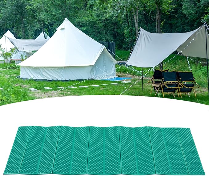 Double Egg Crate Sleeping Pad Egg Crate Sleeping PadSponge Sleep Mat, Foldable Thickened Foam Sleep Mat Camping Sleeping Padfor Outdoor Camping 186x57CMFoam Pads