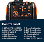 Generac 3,800-Watt Dual-Fuel Portable Inverter Generator - Gas and Propane Compatible - Quiet Operation - Clean, Stable Power - Great for Home Backup, Camping, and RV Use