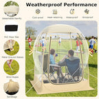 Goplus Sports Tent, Instant Pop up Weatherproof Shelter, Portable & Foldable Outdoor Clear View Bubble Tent w/Carrying Bag, Floor Mat, Watch Sports Events Camping (1-2 Person 4.2 x 4.2 ft)