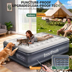 InnoTruth Air Mattress Queen with Built in Pump, Inflatable Mattress Blow up Mattress, Family Choice Award Winner, 18" Colchones Inflables Foldable Air Bed for Guest & Home, Ideal for Camping, 650lbs