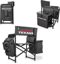 Picnic TIME NFL Unisex-Adult NFL Fusion Camping Chair with Side Table and Soft Cooler, Beach Chair for Adults, Lawn Chair