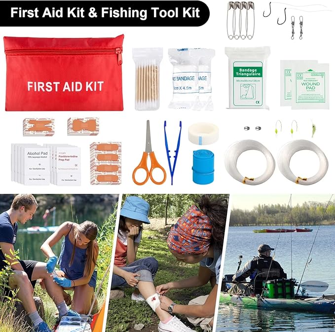 Survival Kit, 151 Pcs First Aid Kit Survival Gear and Supplies Emergency Kit with Bug Out Bag Tactical Military Grade Molle IFAK for Camping, Earthquake, Hiking, Hunting, Gifts for Men Dad