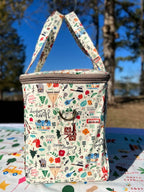 Kwang Min Insulated Insulated Cooler Bag,Reusable Large Lunch Bag for Women, Great for Outdoors,Camping,Party,Premium Quality,Adjustable Strap,Foldable