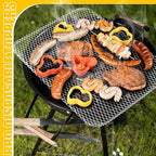 Mifoci 12 Pcs Disposable Grill Topper 12x16 Inch Non Stick Aluminum Grill Grates Liners Mesh Mat Disposable Sheets Pans for Outdoor Liners Cooking Grid Grates Pad for BBQ Camping Picnics Meat
