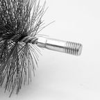 4 Inch Chimney Cleaning Brush Stainless Steel Wire Sweep Kit, Double Spiral Round Flue Pipe Duct Rust Removal Tool, Fireplace Burning Stove Pipes Cleaner Accessories for Dryer Tent Pipe Chimney Boiler