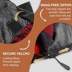XL Queen Size 2 Person Double Sleeping Bag for Adults, Lightweight Compact with Flannel Liner & Thermolock Draft Tube, Machine Washable All Season Camping Travel