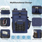 Insulated Cooler Backpack, 40L Leakproof Backpack with Double Compartments for Men & Women, Large Lunch Cooler for Camping, Beach, Travel, Picnic, Up to 48 Cans
