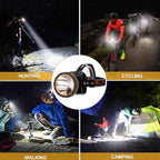 Aikertec Rechargeable Headlamp,High Lumen Super Bright Headlamp Flashlight, 2 Mode, Waterproof, USB LED Headlamp Battery Powered for Outdoor Camping, Fishing, Hunting, Running