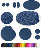 aZengear Repair Patches (30+ Colors) for Down Jackets, Puffers, Tents, Shoes, Sleeping Bags - Stick On, Waterproof, Tear-Cold-Heat-Resistant Nylon Polyester Fabric (11 Pcs, Dark Navy)