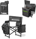 Picnic TIME NFL Unisex-Adult NFL Fusion Camping Chair with Side Table and Soft Cooler, Beach Chair for Adults, Lawn Chair