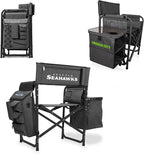 Picnic TIME NFL Unisex-Adult NFL Fusion Camping Chair with Side Table and Soft Cooler, Beach Chair for Adults, Lawn Chair