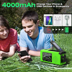 Radios for Emergency, Multifunction Solar Charger Hand Crank NOAA Weather AM/FM Radio 4000mAh with USB Charged, Reading Lamp, Flashlight, SOS Alarm, Headphone Jack for Camping Emergencies