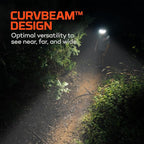 NEBO CurvBeam 600 Headlamp | 600 Lumens, 6 Light Modes, Rechargeable & AAA Battery Compatible, Lightweight & Balanced Fit, IPX4 Water-Resistant, Great for Running & Everyday Wear