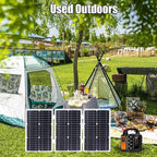 6000W Off-Grid Solar Inverter Kit with 100W Foldable Waterproof Panel & 50A Controller for RV, Camping, and Outdoor Use(6000w)