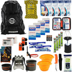 Sustain Supply 2-Person 72-Hour Emergency Survival Kit Backpack – Complete Disaster Preparedness Pack with Food, Water, First Aid Kit, Tools & Shelter Gear for Earthquake, Hurricane & Evacuation