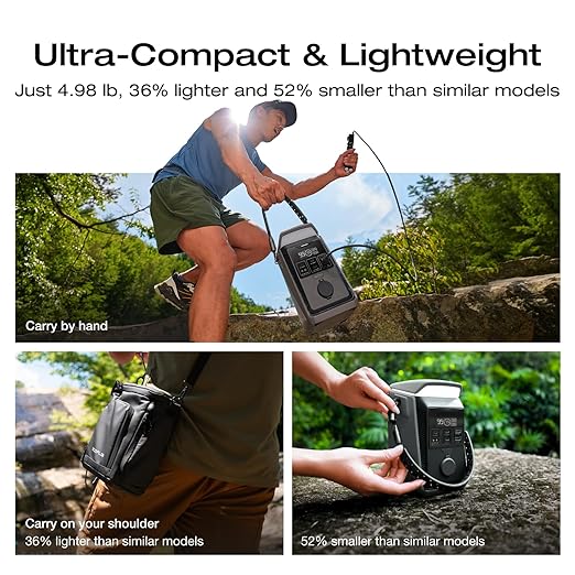 EF ECOFLOW TRAIL Plus 300 DC Portable Power Station, 288Wh Power Bank (80000mAh), 140W USB C Output, Solar Generator, for Outdoor Camping, Travel, and Emergency Power (No AC Outlet Included)