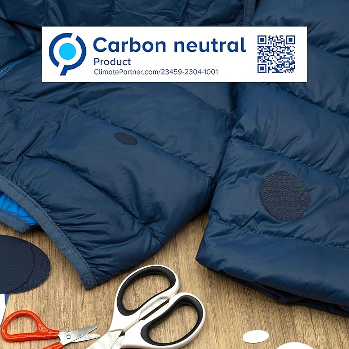 aZengear Repair Patches (30+ Colors) for Down Jackets, Puffers, Tents, Shoes, Sleeping Bags - Stick On, Waterproof, Tear-Cold-Heat-Resistant Nylon Polyester Fabric (11 Pcs, Dark Navy)