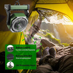 20000mAh Battery Powered Camping Fan, 58Hrs Rechargeable Portable Fan, 400LM Light, 360° Hook, Whisper Quiet Battery Operated Fan for Outdoor Car Travel Hurricane Camping Gear Essentials Power Outages