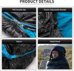 Naturehike Ultralight Down Sleeping Bag, 650FP Backpacking Sleeping Bag for Adults, 42℉ Waterproof Sleeping Bags for Camping, Hiking, Traveling with Compression Sack