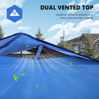OLIXIS 10x10ft Pop Up Canopy Tent, Heavy Duty 1-Person One Push Setup, Portable Outdoor Shelter for Beach, Events, Camping Includes Rolling Carry Bag, Blue
