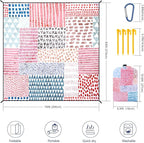 Beach Blanket Waterproof Sandproof Extra Large Beach Mat 79" X 83"/120"x108"for 1-8 Adults Quick Drying Durable Outdoor Picnic Mat for Beach Travel Camping Hiking