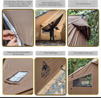 OneTigris COZSHACK Hot Tent, Large Spacious 4 Person Tent with Stove Jack, Windproof Waterproof Tent for Wood Stove Bushcraft Camping Travel Truck Family