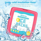 MIYCOO Ice Packs for Lunch Boxes & Lunch Bag - Quick Freeze Ice Pack Space Saving Freezer Packs - Reusable Slim Original Cool Pack - Cooler Accessories for Beach, Camping and Fishing