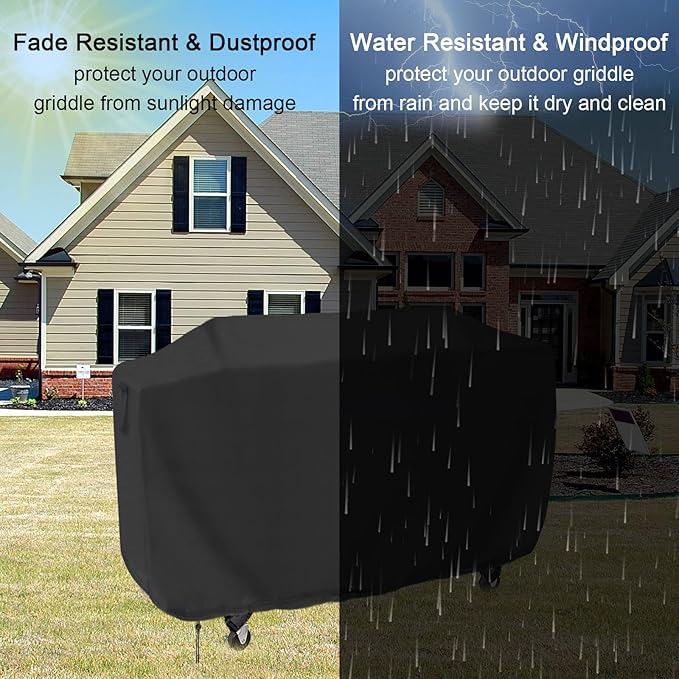 Flat Top Grill Cover Compatible with Royal Goumet GD401 Propane Gas Grill, 68 Inches Waterproof Cover for Outdoor 36“ Propane Griddle/Gas Griddles/Flat Grill-68 x 23 x 35.8 inches