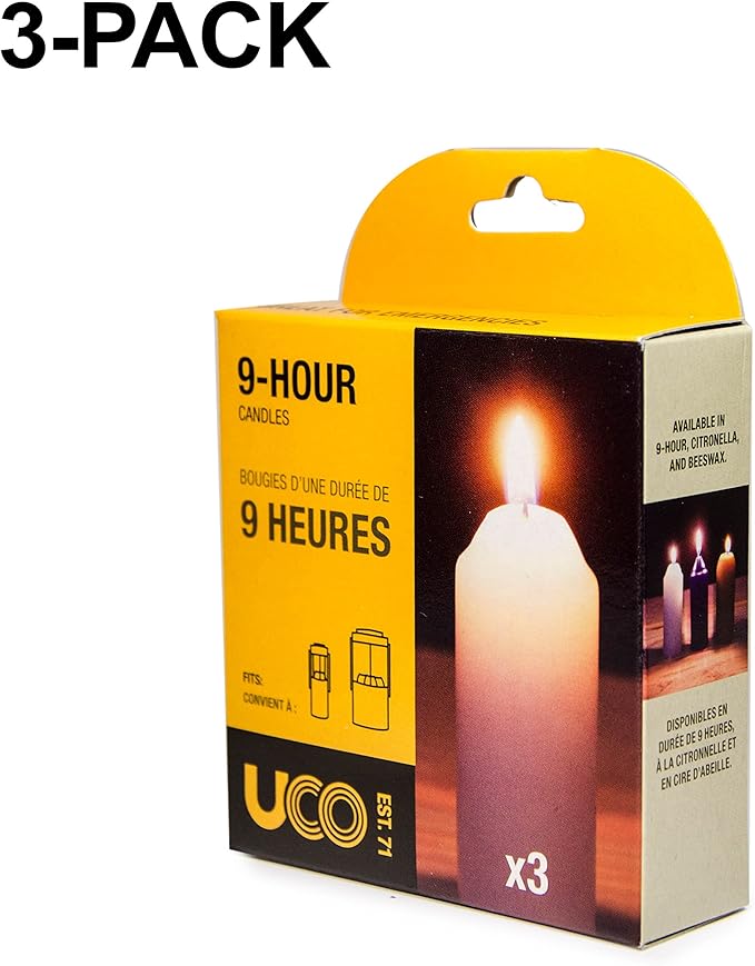 UCO 9+ Hour Candles for Candle Lanterns (3.5 Inch) (9-Hour Citronella, 20-Pack)