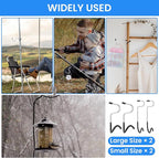 4Pcs Camping Lantern Hooks, Adjustable Backpack Hooks for Tent Lights, Tent Hooks for Outdoor Lights, Camping Light Hook, Grill, Hiking