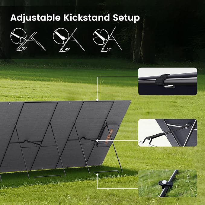 400W Portable Solar Panel Foldable Lightweight Charger with Upgraded Bracket, 36V Waterproof 400 Watts Solar Panels for RV, Campervan, Power Outages, Sheds, Outdoor Off Grid Essentials