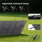 400W Portable Solar Panel Foldable Lightweight Charger with Upgraded Bracket, 36V Waterproof 400 Watts Solar Panels for RV, Campervan, Power Outages, Sheds, Outdoor Off Grid Essentials