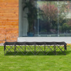 VEVOR Portable Folding Bench, 6 Seats Foldable Sideline Bench, Outdoor Camping Bench Chairs with Carry Bag, Team Sport Sideline Benches for Football, Camping, Fishing, No Assembly Instant Seating
