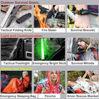 First Aid Kit,Survival Gear Outdoor Tactical Gear Set Military Grade Molle System for Camper Travel Hunting Hiking and Adventures（RED）