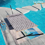 Lazy Daze Hammocks 12FT Quilted Fabric Hammock with Soft Pillow, Double 2 Person Tree Hammock with Spreader Bar for Outdoor Outside Patio Garden Yard, 450lbs Weight Capacity