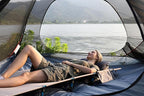 MARCHWAY Ultralight Folding Tent Camping Cot Bed, Portable Compact for Outdoor Travel, Base Camp, Hiking, Mountaineering, Lightweight Backpacking (Grey)