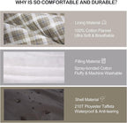 Cold Weather Sleeping Bag 100% Cotton Flannel XXL for Adults Big and Tall,Free Compression Sack