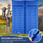 Sleeping Pad, Ultralight Thicken Inflatable Sleeping Pad for Camping, Built-in Pump, Great for Camping, Hiking, Carry Bag, Repair Kit, Compact & Lightweight Air Mattress(Blue)