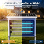 Powerful Large Solar Bug Zapper Outdoor for 10000 sq.ft, Poartable Rechargeable Mosquito Zapper with High Powered, Cordless Solar Fly Zapper for Patio Garden Backyard Farm Pest Control
