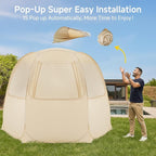 Alvantor Pop Up Screen House Gazebo with Mosquito Netting, Instant UV Resistant Sun Shelter for Patio & Backyard, Portable Canopy Tent for 2-10 Person