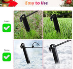 48 Pcs Inflatable Stakes, Plastic Ground Stakes Camping Tent Stake Inflatable Stake Fixing Inflatable Accessories with Hooks & Tethers for St Patricks Day Easter Outdoor Yard Party Garden Decor