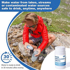 Water Purification Tablets (100 Count) - Water Tablets Purification for Drinking for Camping, Boating, Hiking, Backpacking, Emergencies - Portable Water Treatment for Safe Drinking Anywhere