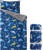 Bunnikins & Clover Toddler Nap Mat with Removable Pillow, Nap Mats for Preschool, Easy Clean Toddler Nap Pad for Kindergarten, Kids Sleeping Bag for Travel Camping