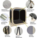 HOOYEAH Pop-up Tent Screenhouse, Portable Screened Tent Camping Canopy Foldable Instant Screen Room Outdoor Gazebo with Mosquito Net for Patio, Backyard, Garden and Outdoor Activities, 6x6