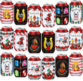 Kentucky Horse Derby Can Cooler Sleeves, 18-Pack Neoprene Derby Beverage Coolers Derby Party Supplies with 9 Unique Designs for Beverage Insulation Cup Decorations