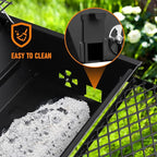 Stanbroil Park Style Charcoal Grill with Cover, Portable Park BBQ Grill Heavy Duty Porcelain Steel Cooking Grate, Folding Front Table, Stand Post for Backyard, RV Cooking, Camping, Tailgating