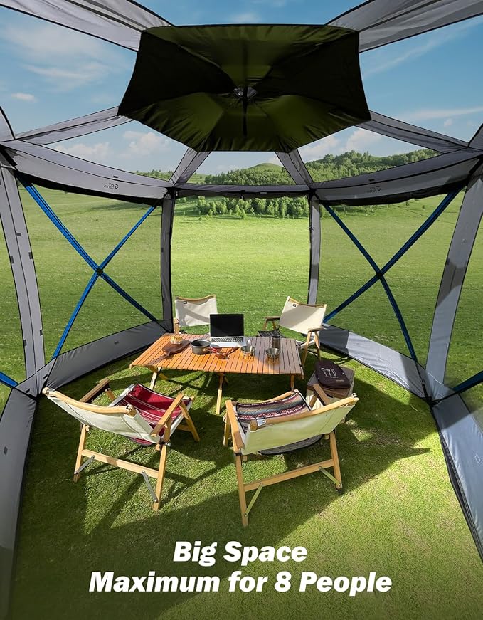 JOYTUTUS Dual-Use Pop up SUV Tent for Camping, 11x11 Ft Outdoor Gazebo Screen, SUV Tailgate Tent for Family Vehicle Camping, Canopy Shelter Portable Carry Bag