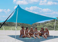 10×10ft UPF50+ Beach Tent Sun Shelter, Windproof Stable Outdoor Pop Up Beach Shade Canopy for Camping, Fishing, Backyard Fun or Picnics, 4 Poles