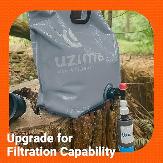 Uzima D-Prep Emergency Water Bag – 10L Collapsible Water Storage for Camping, Hiking, Survival, and Disaster Kits – Portable Water Storage Container