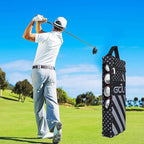 Golf Cooler Bag Plus Ice Pack Soft Sided Insulated Cooler Bag- Holds 6 Pack of Cans or 2 Wine Bottles - Grey Camo Golf Beer Sleeve Black Fits Discreetly in Golf Bags